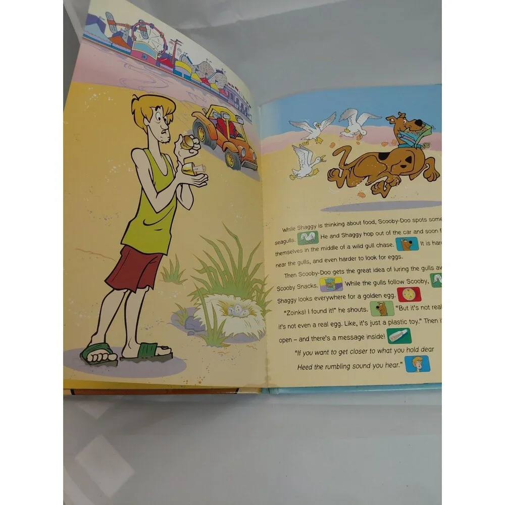 Scooby-Doo! MESSAGE IN A BOTTLE Interactive Play-A-Sound Book 2004 New Batteries
